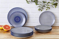 Teller-Set PATTERN Ø26cm - 6 tlg. - Dunkelblau
