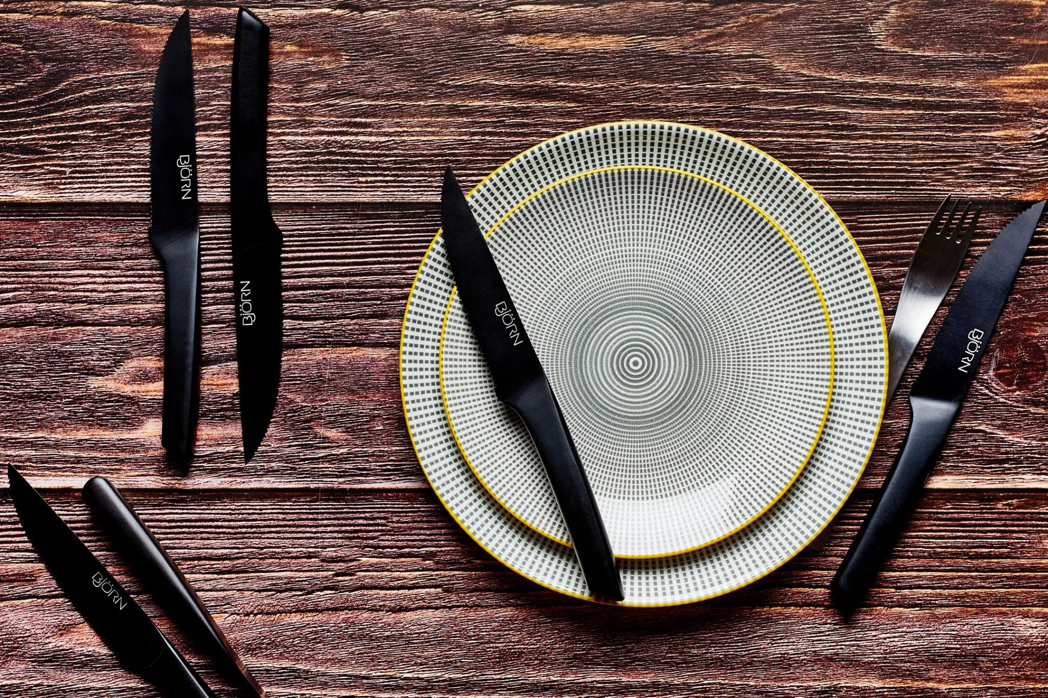 Teller-Set PATTERN Ø26cm - 6 tlg. - Eclipse