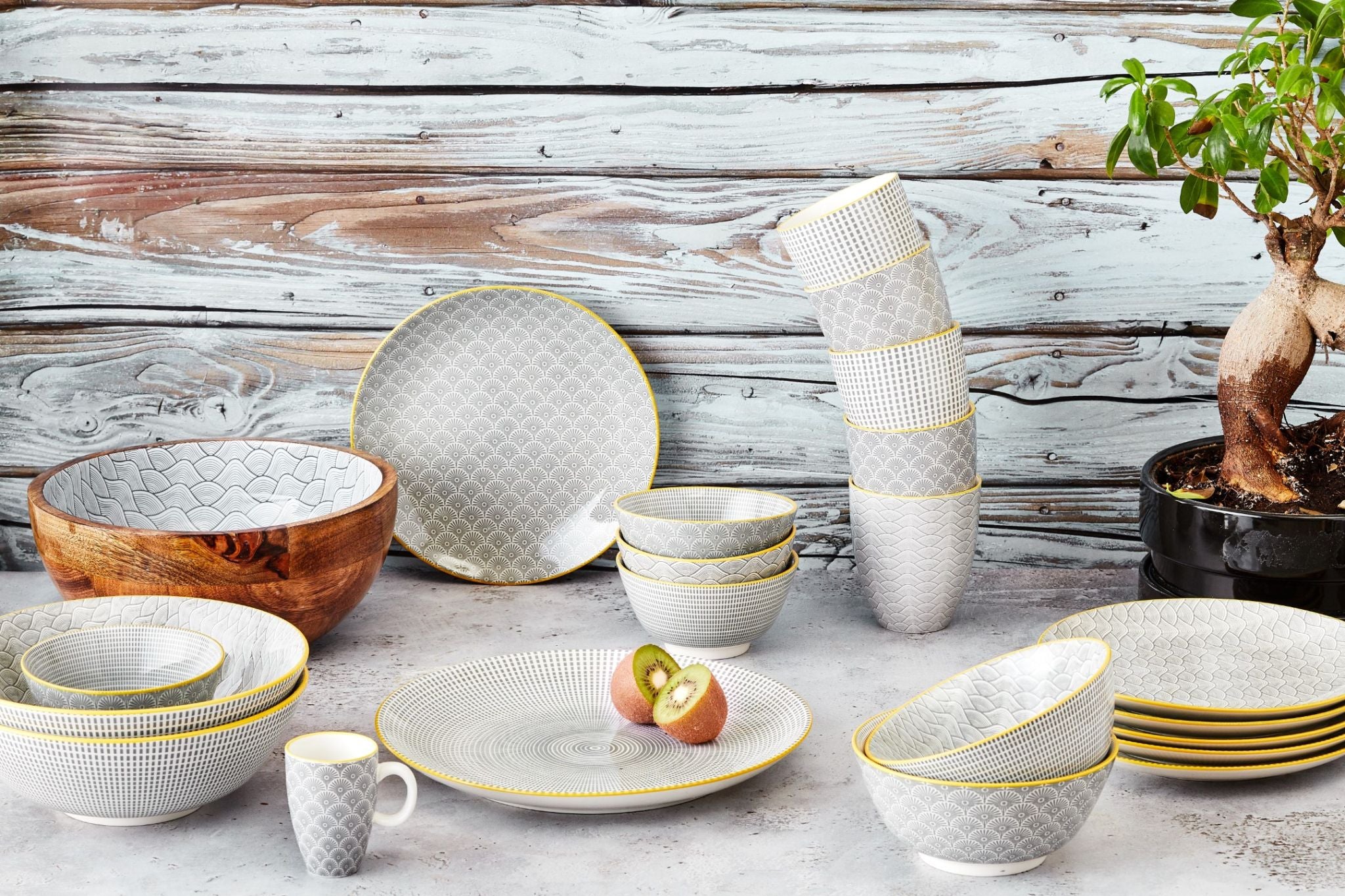 Teller-Set PATTERN Ø26cm - 6 tlg. - Eclipse