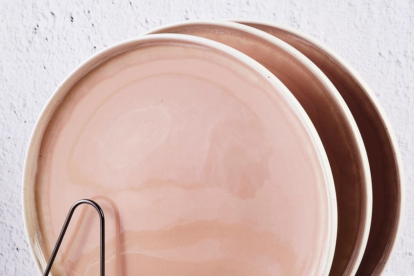 Assiette OXYGEN Ø27cm - 6 pièces - Rose poudre