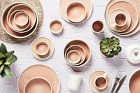 Assiette OXYGEN Ø27cm - 6 pièces - Rose poudre