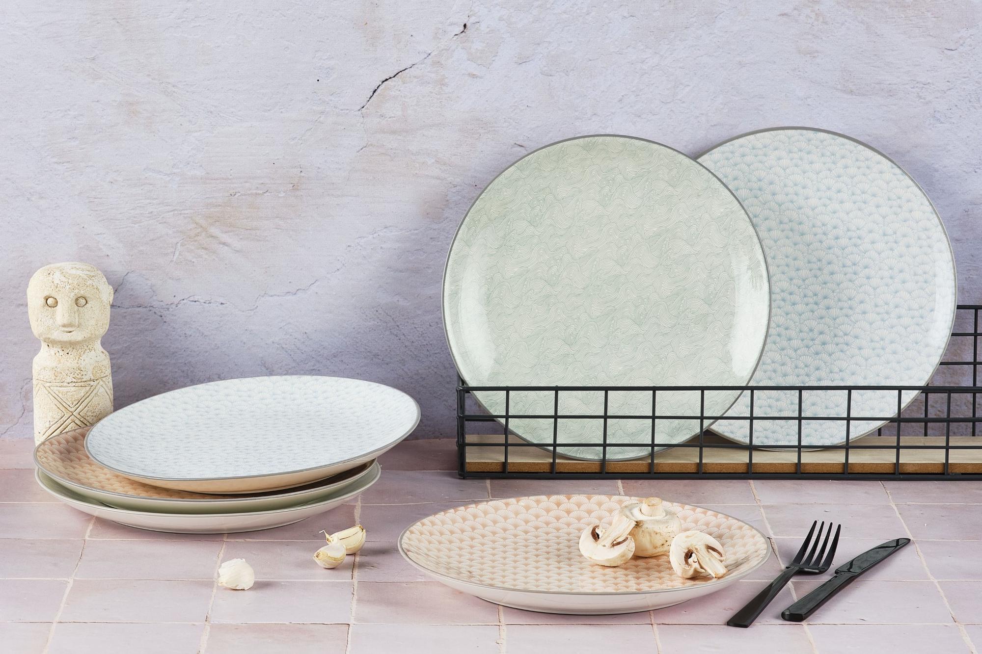 Teller-Set PATTERN Ø26cm - 6 tlg. - Pastel