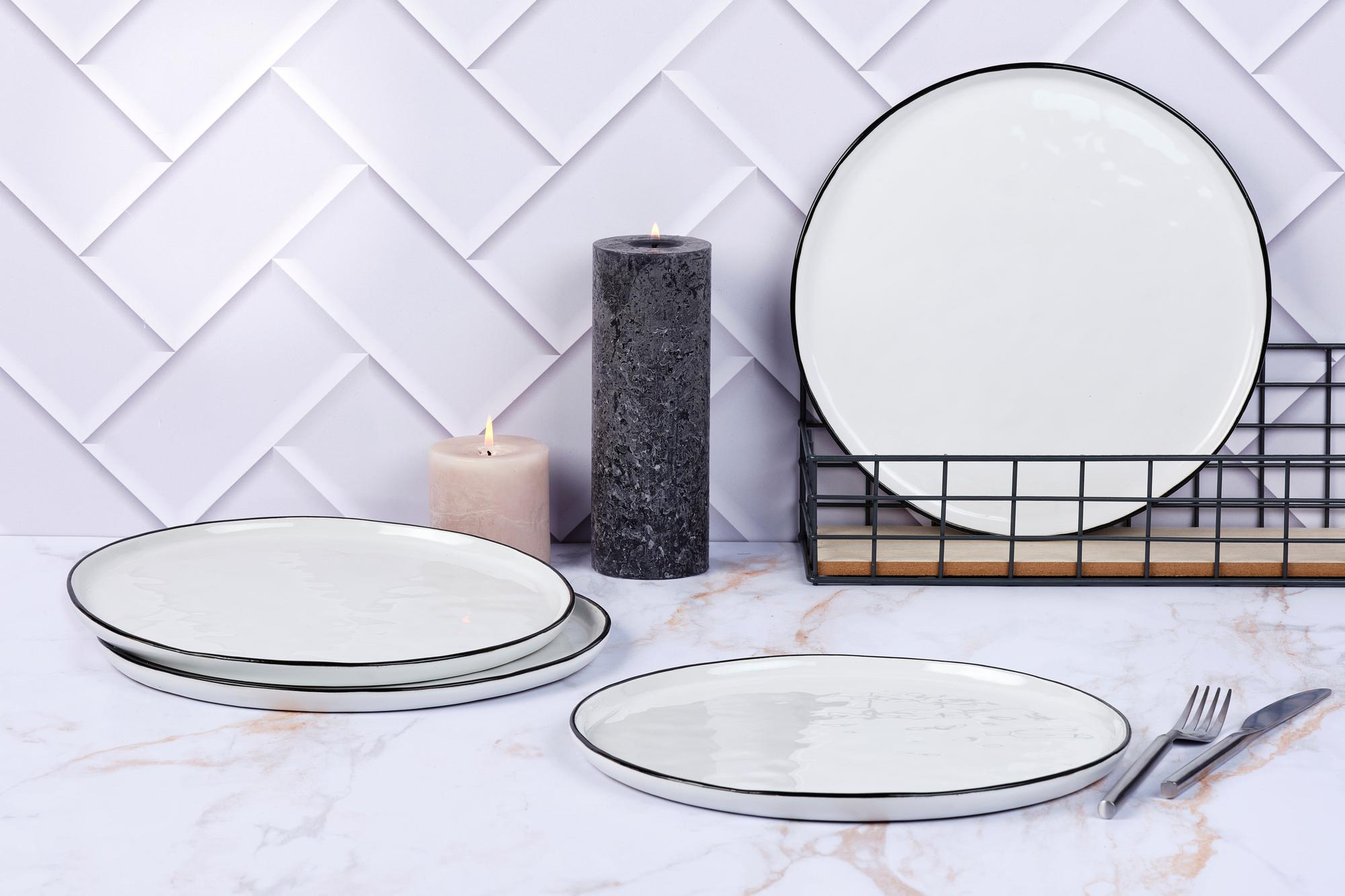 Piatto PURE Ø27,5 cm - 4 pezzi - Biancaneve