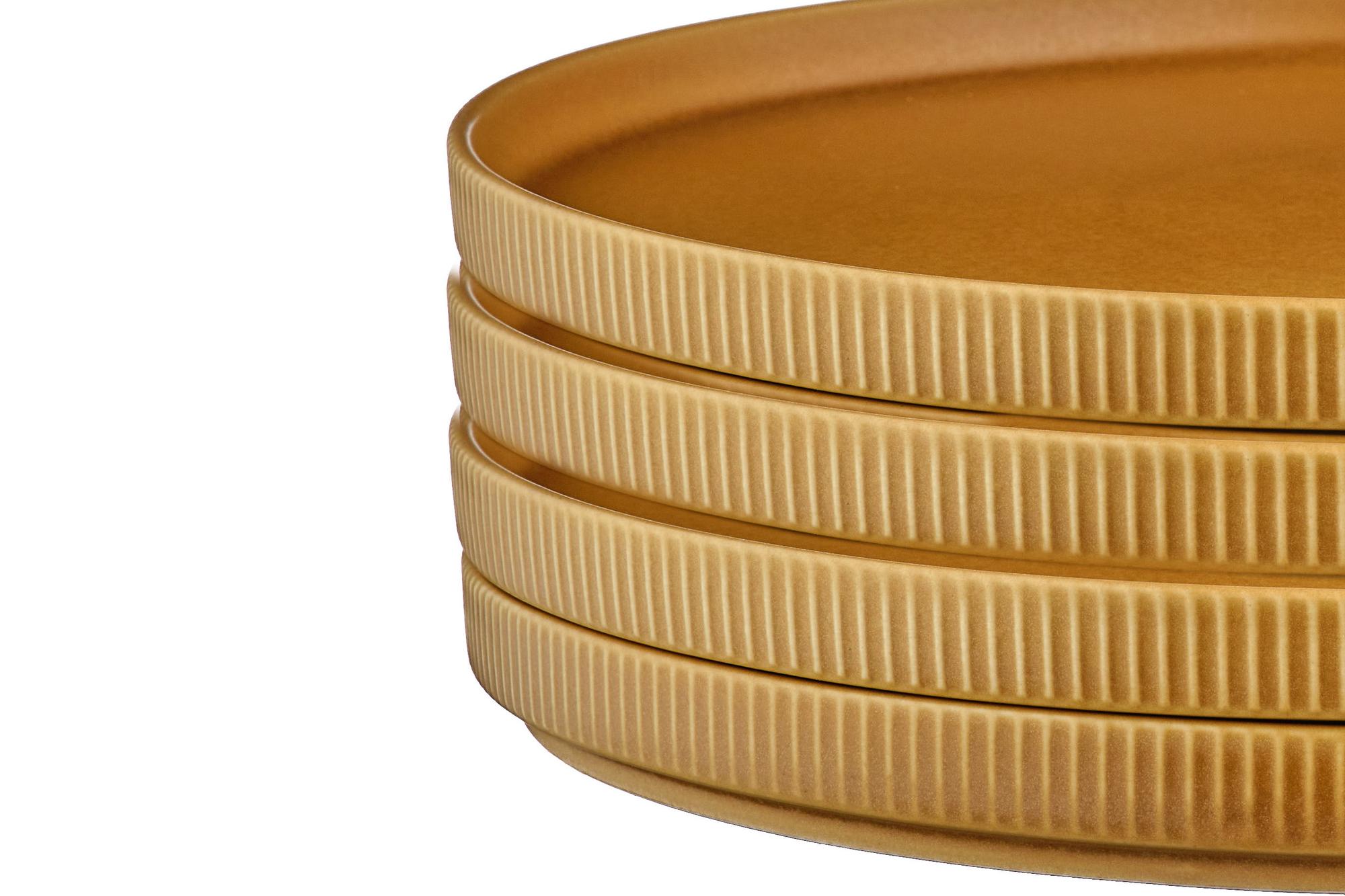 Teller-Set SCANDI Ø27,5cm - 4 tlg. - Ocker
