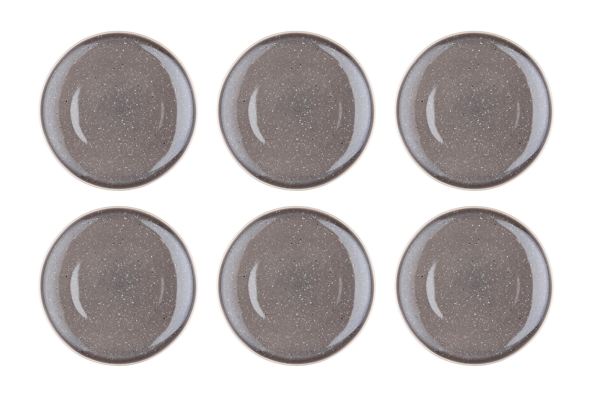 Teller-Set STELLAR Ø27cm - 6 tlg. - Betongrau