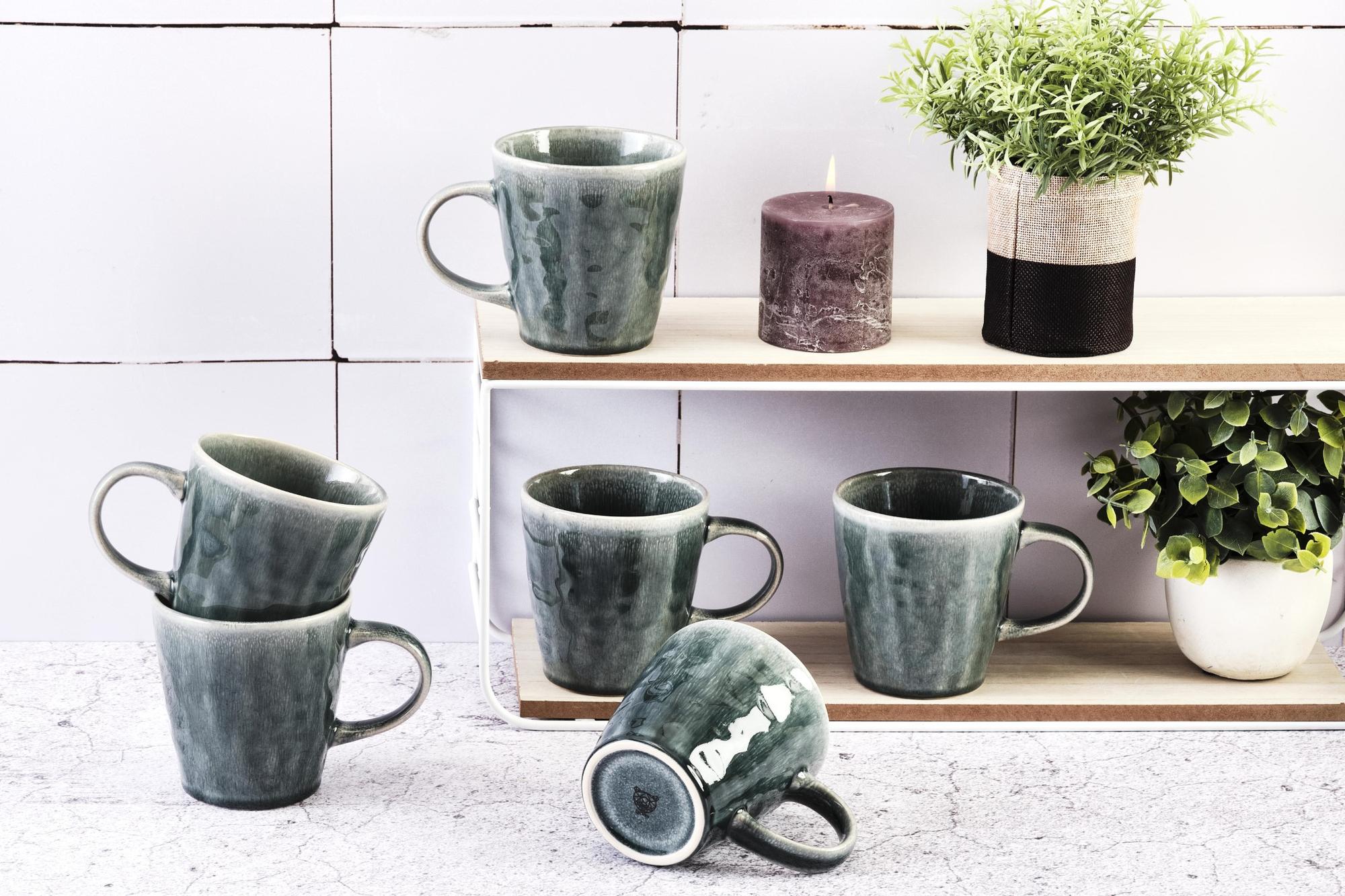 Tassen-Set MOON 40cl - 6 tlg. - Petrol