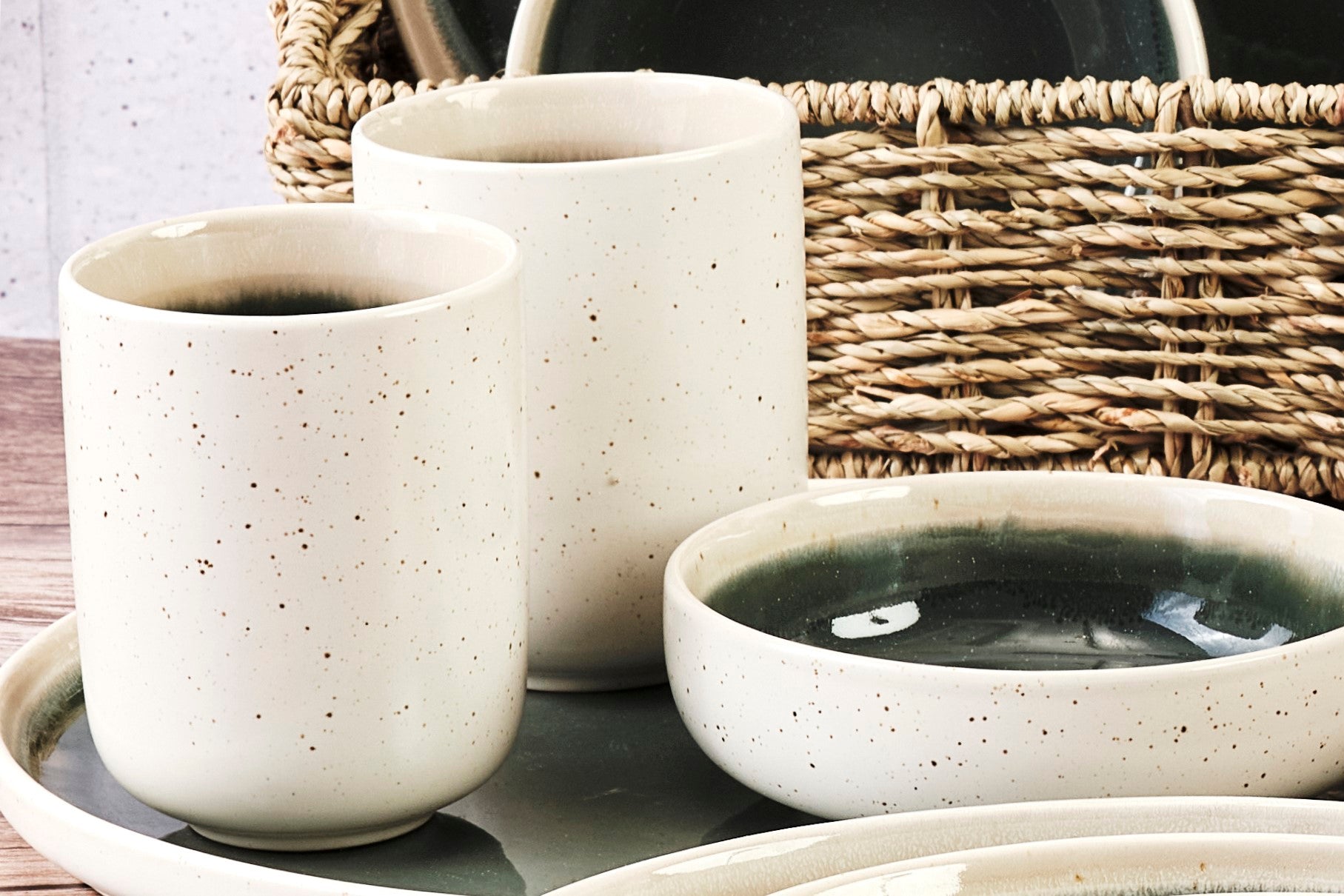 Tassen-Set OXYGEN 30cl - 6 tlg. - Graugrün