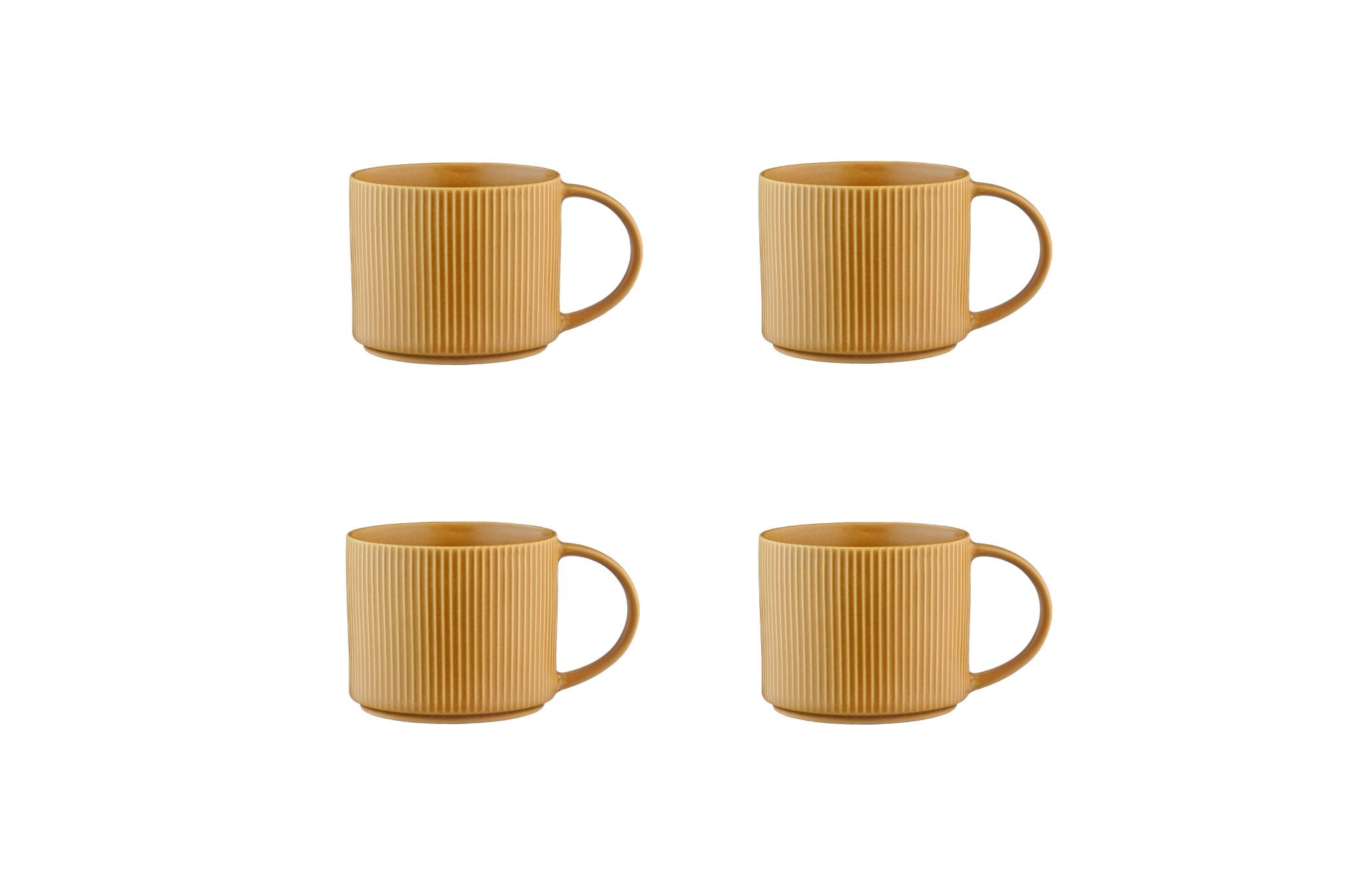 Tassen-Set SCANDI Ø12cm 50cl - 4 tlg. - Ocker