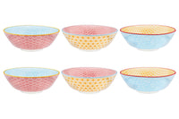 Bowl PATTERN Ø21cm - 6 pieces - Color