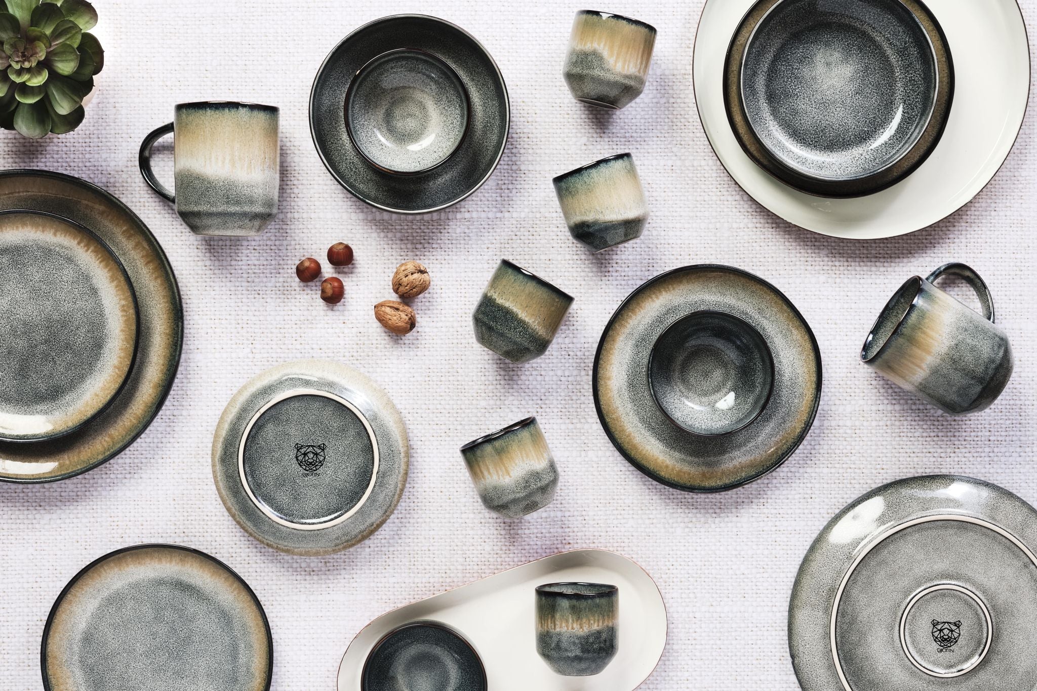 GENESIS deep plate Ø21cm - 6 pieces - Earth