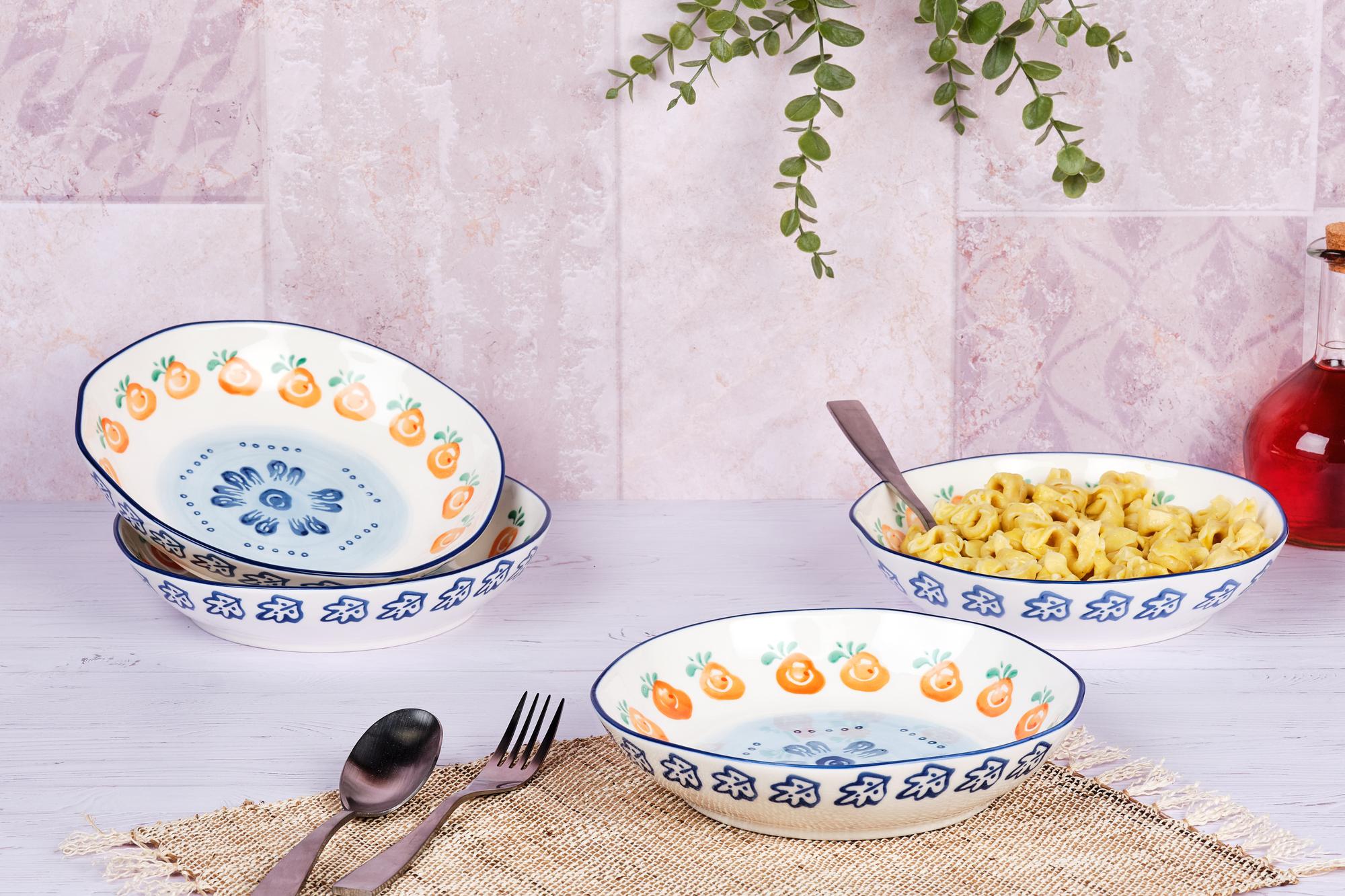 NAPOLI piatto fondo Ø21,5cm - 4 pezzi - Agrumi