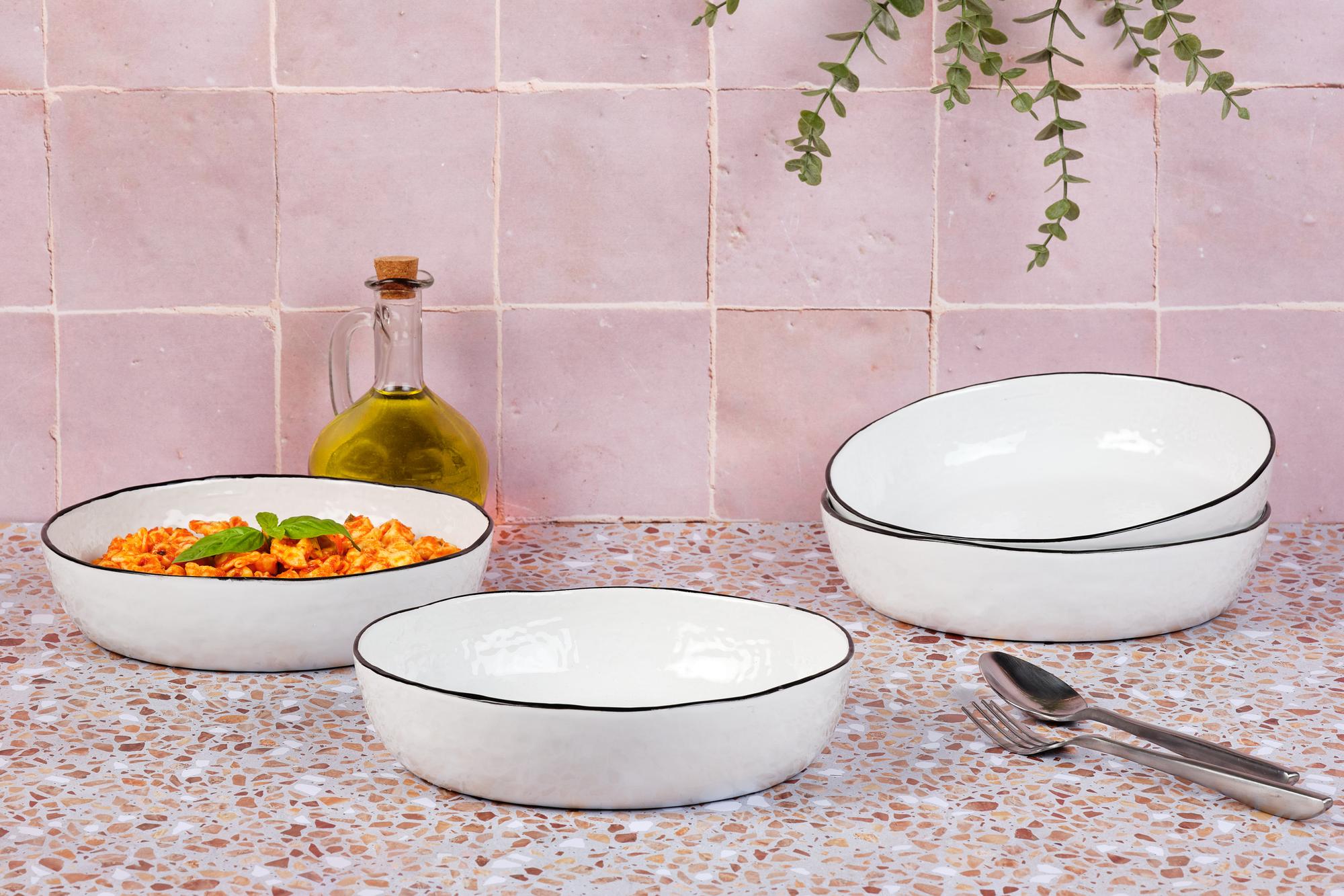 Piatto fondo PURE Ø21,5 cm - 4 pezzi - Biancaneve