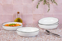 Piatto fondo PURE Ø21,5 cm - 4 pezzi - Biancaneve