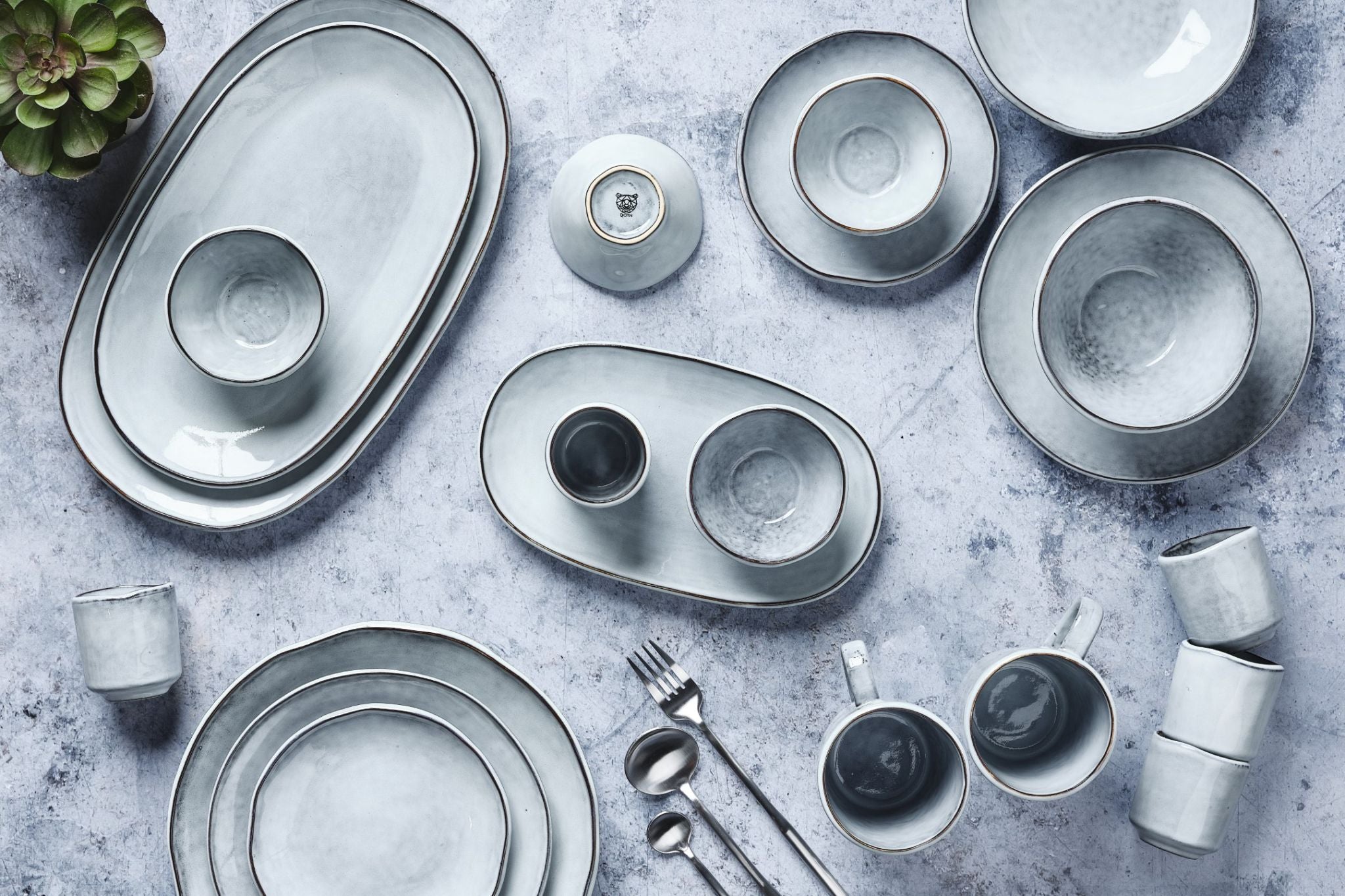 Schalen CLOUD Ø10cm - 6 tlg. - Sturmgrau