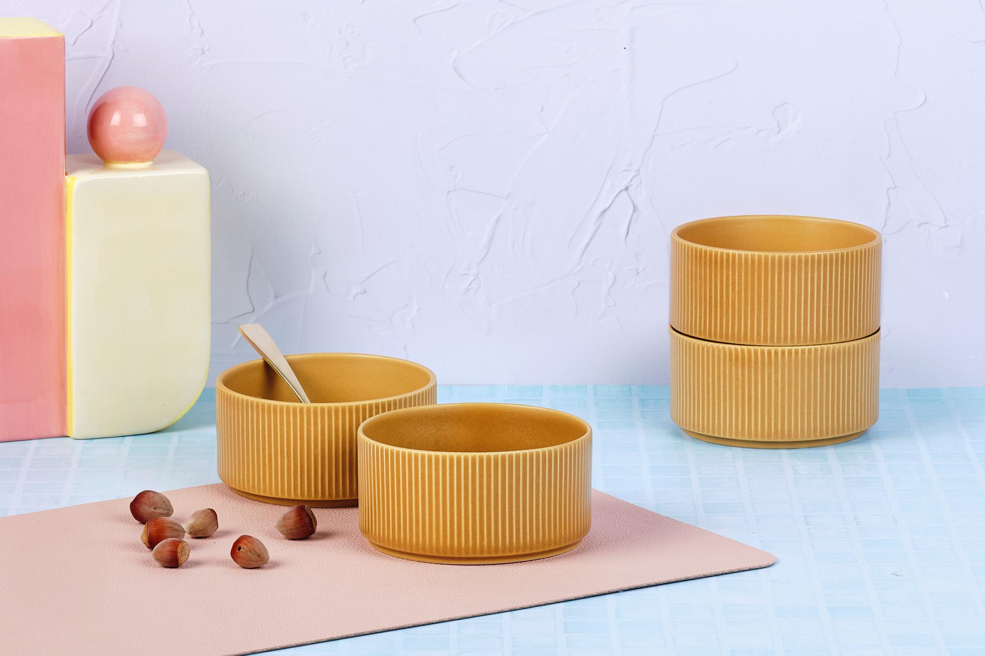 Schalen SCANDI Ø12cm - 4 tlg. - Ocker