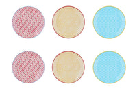 Teller-Set PATTERN Ø21cm - 6 tlg. - Farbig