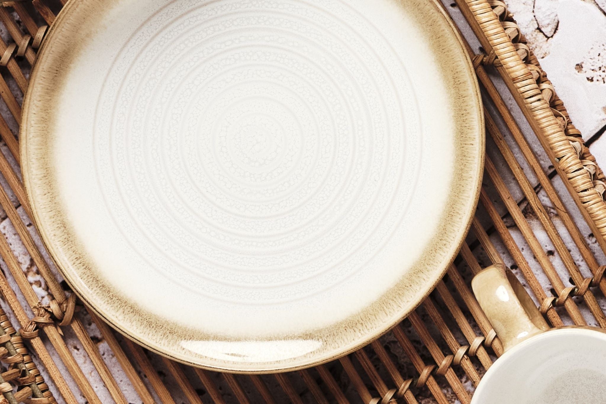 Teller-Set COSMOS Ø21,5cm - 6 tlg. - Crème