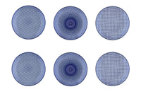 Piatto PATTERN Ø21cm - 6 pezzi - Blu scuro