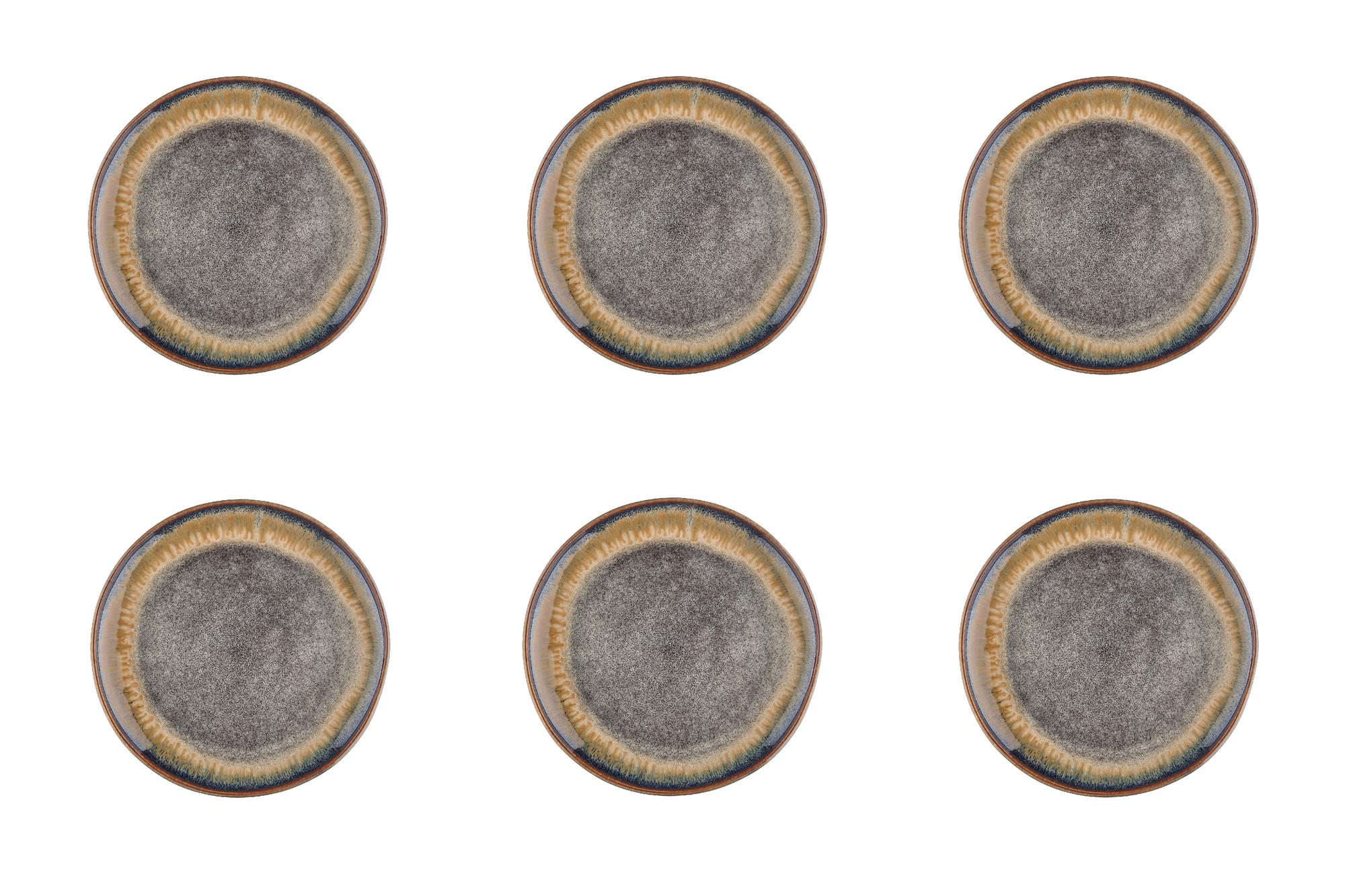 Teller-Set GENESIS Ø20,5cm - 6 tlg. - Basalt