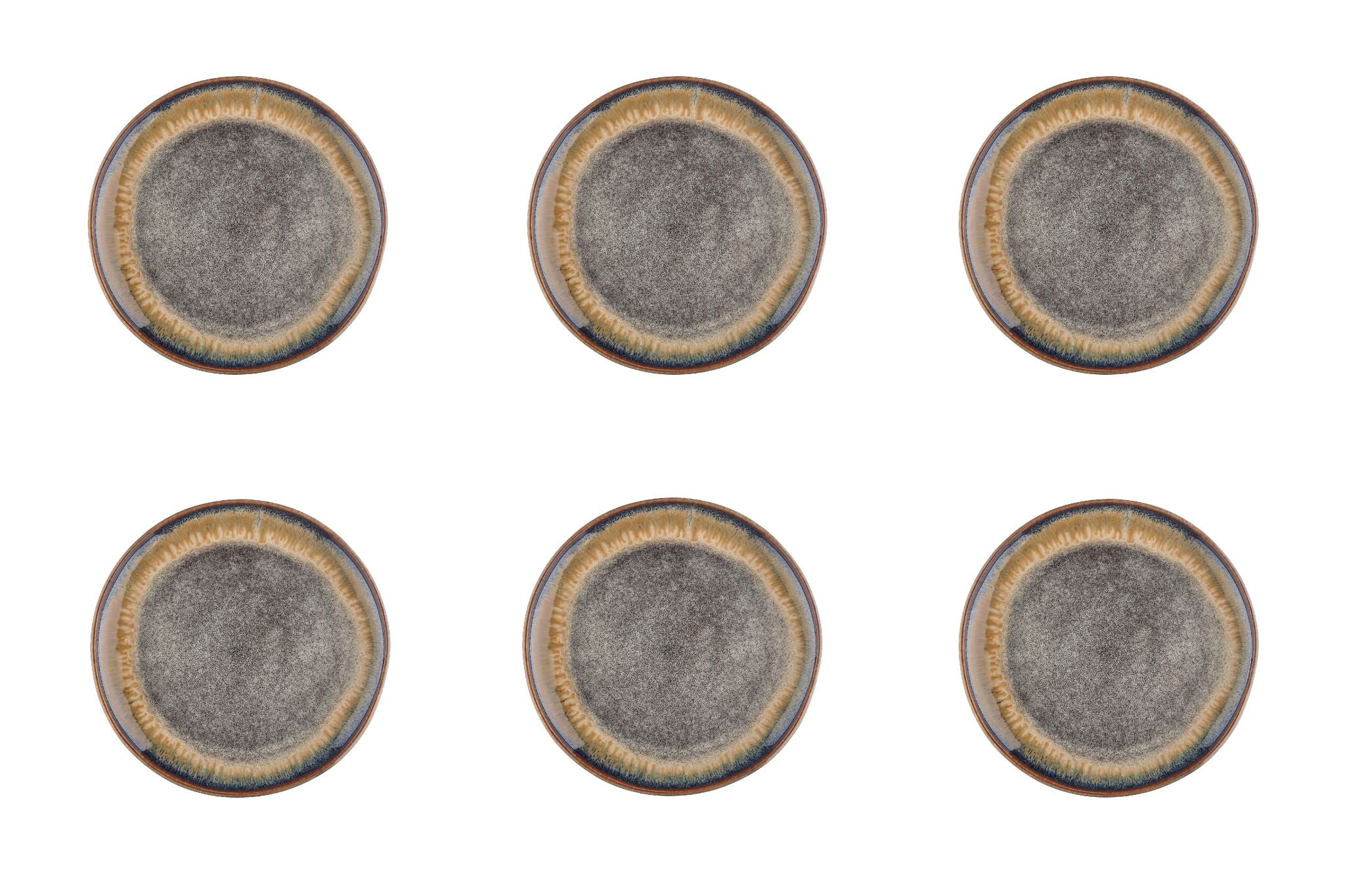 Teller-Set GENESIS Ø20,5cm - 6 tlg. - Basalt