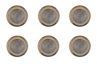 Teller-Set GENESIS Ø20,5cm - 6 tlg. - Basalt