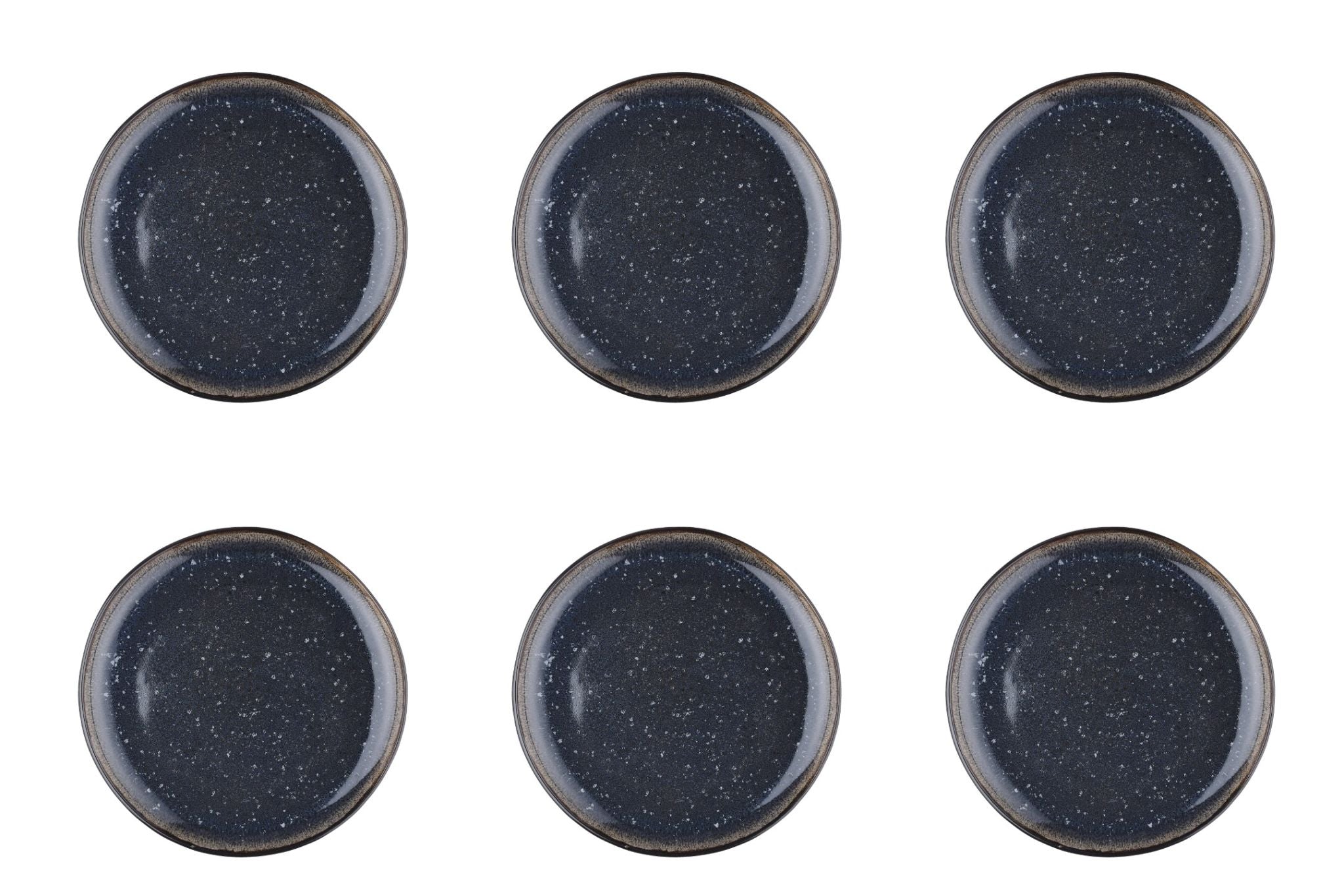 Teller-Set IRIS Ø21,5cm - 6 tlg. - Nachtblau