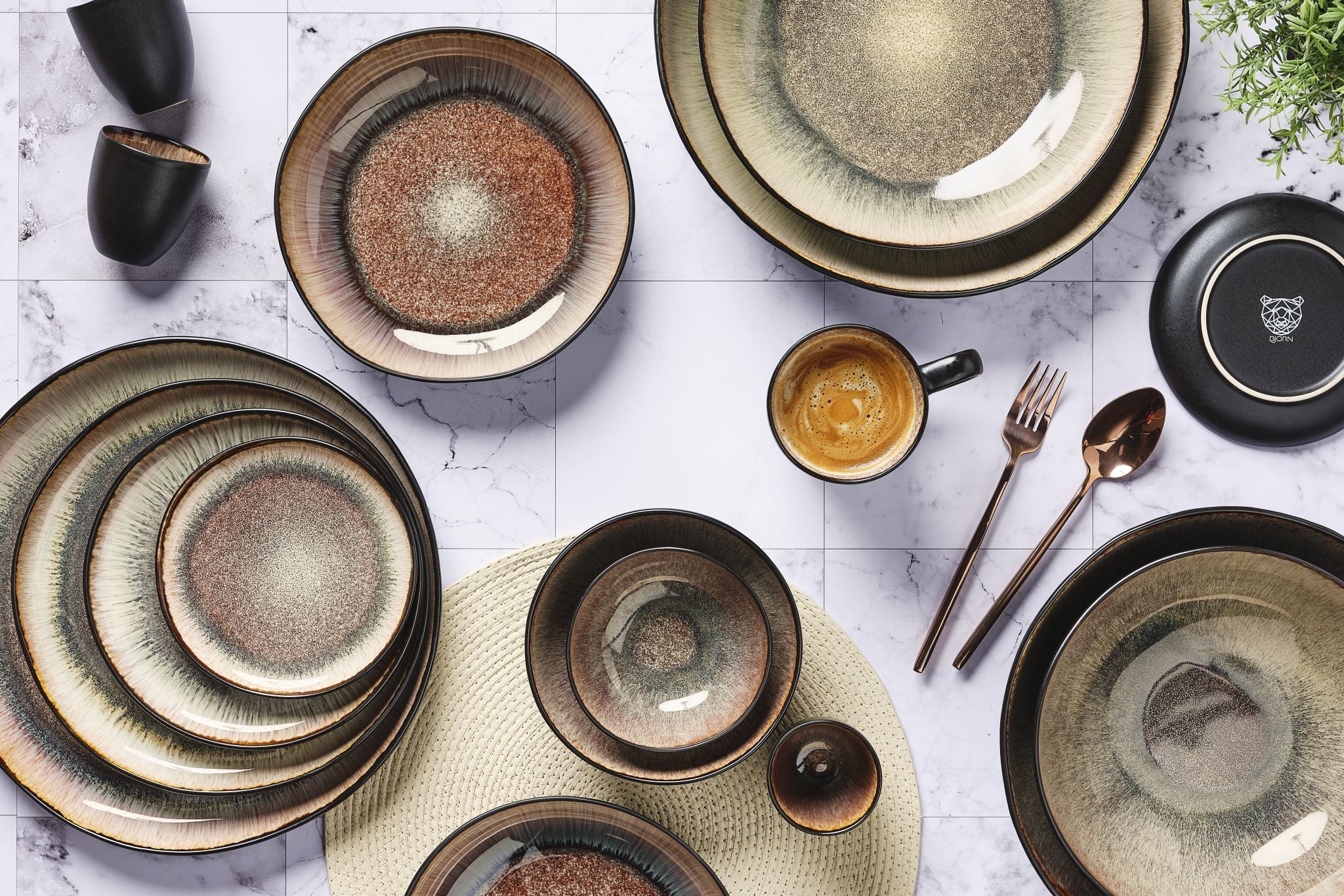 Plate IRIS Ø21,5cm - 6 pieces - Wild brown