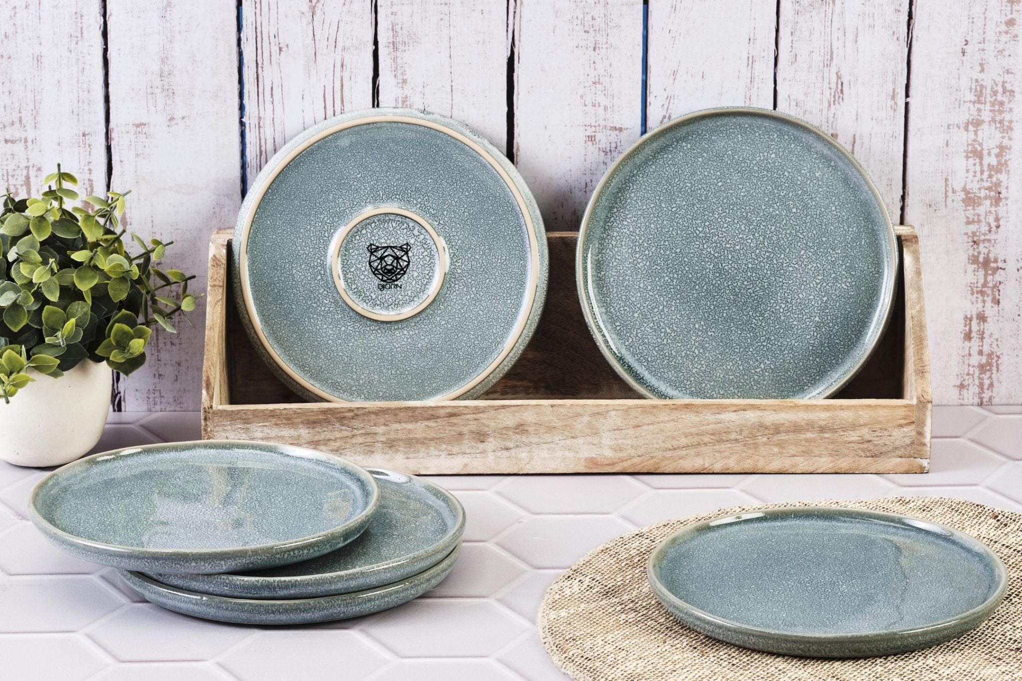 Plate MAGMA Ø20cm - 6 pieces - Cobalt