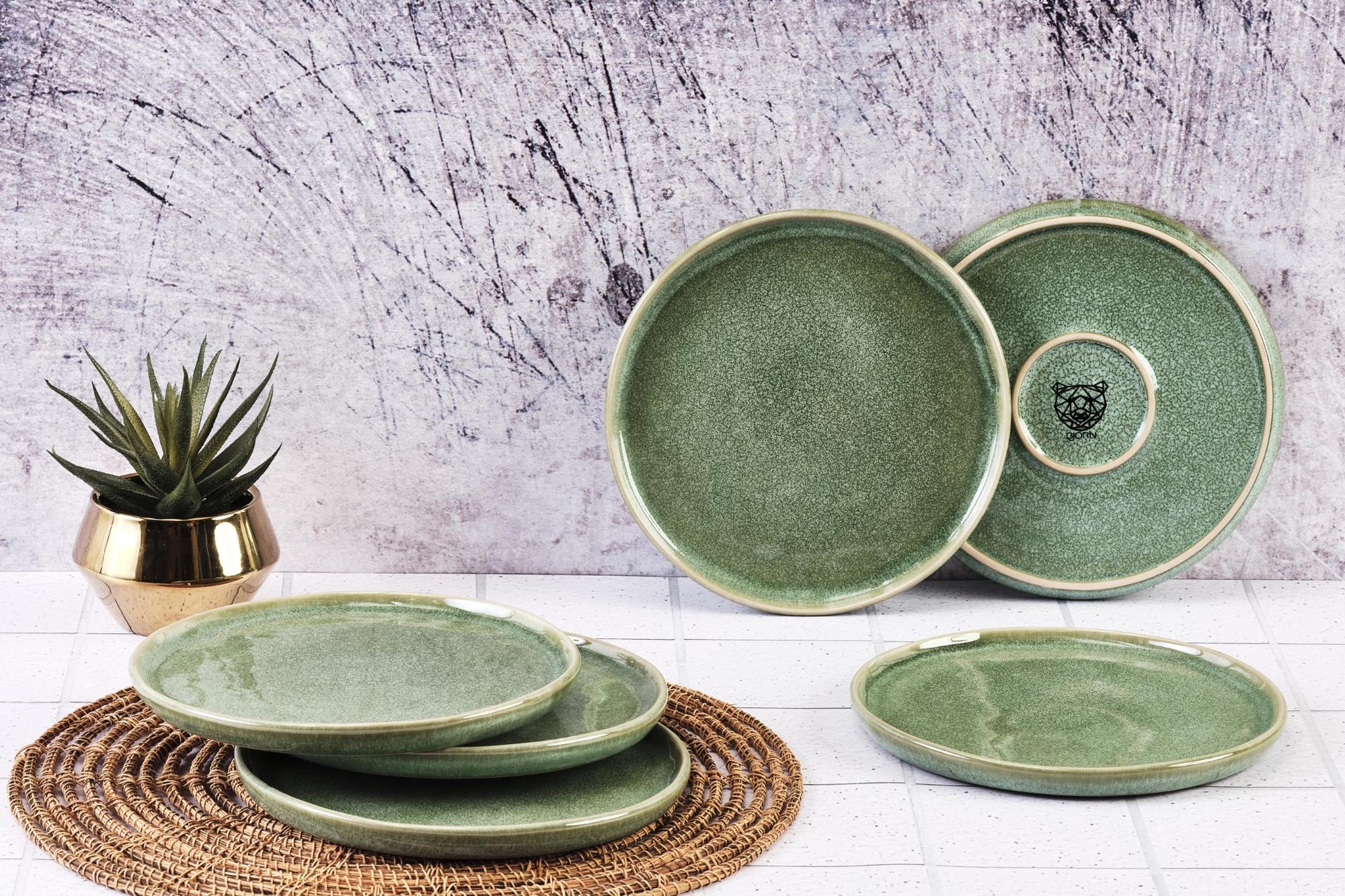 Piatto MAGMA Ø20cm - 6 pezzi - Menta