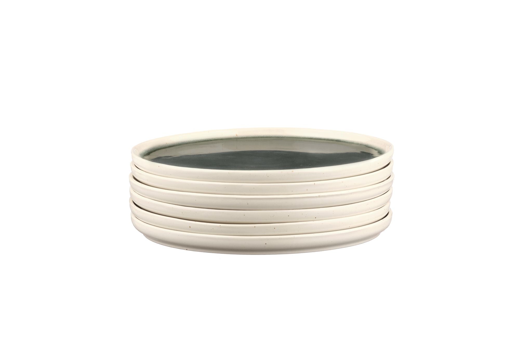 Teller-Set OXYGEN Ø21,5cm - 6 tlg. - Graugrün