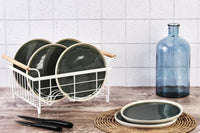 Plate OXYGEN Ø21,5cm - 6 pieces - Verdigris