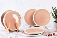 Piatto OXYGEN Ø21,5 cm - 6 pezzi - Rosa cipria