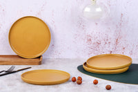 SCANDI plate Ø21.5cm - 4 pieces - Ocher