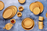 SCANDI plate Ø21.5cm - 4 pieces - Ocher