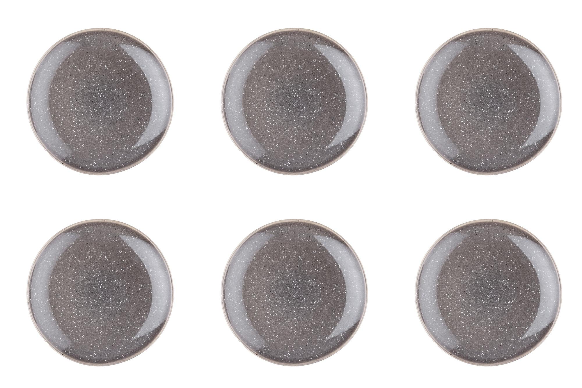 Teller-Set STELLAR Ø22cm - 6 tlg. - Betongrau