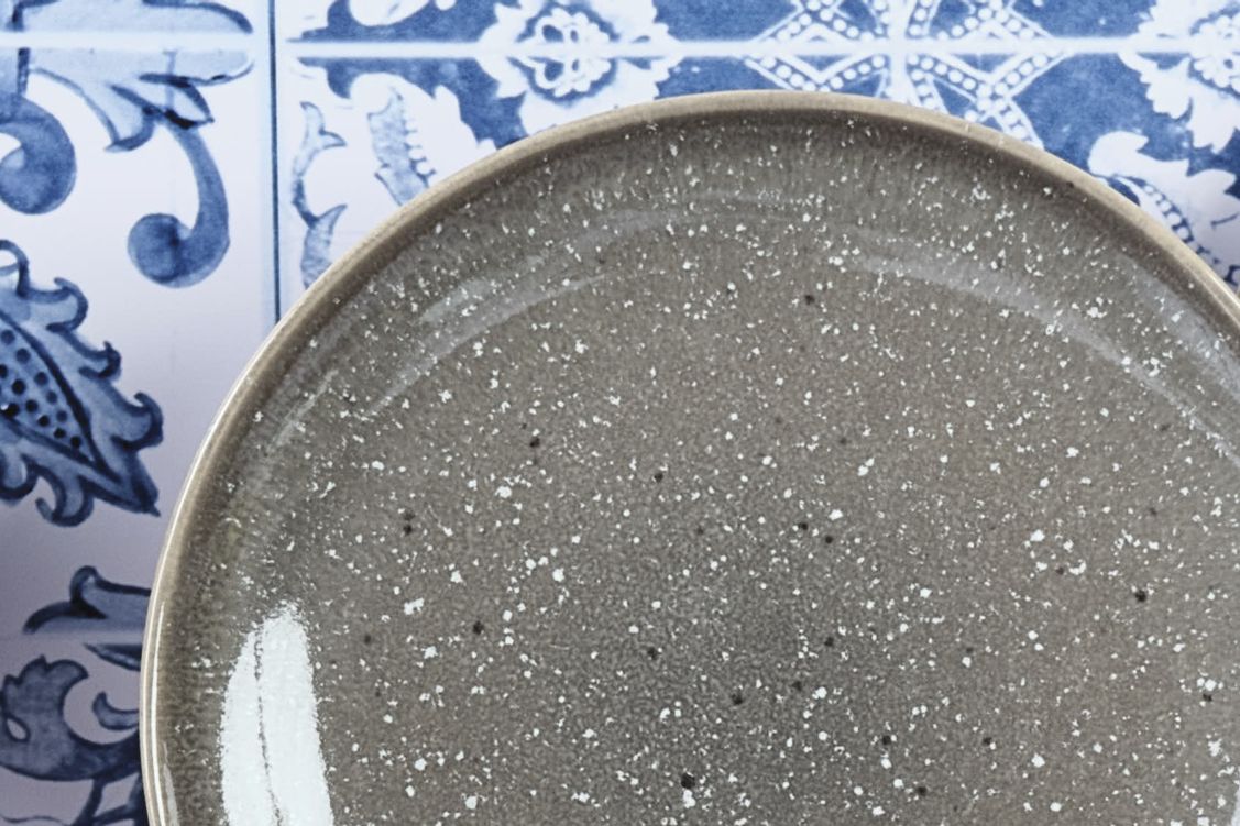 Plate STELLAR Ø22cm - 6 pieces - Concrete grey