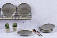 Plate STELLAR Ø22cm - 6 pieces - Concrete grey