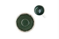 Coffee cup 20cl and saucer OXYGEN - 12 pieces - Verdigris