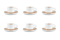 Tazza 20cl e piattino Ø15cm OXYGEN - 12 pezzi - Rosa cipria