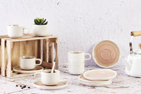 Coffee cup 20cl and saucer Ø15cm OXYGEN - 12 pieces - Powder pink