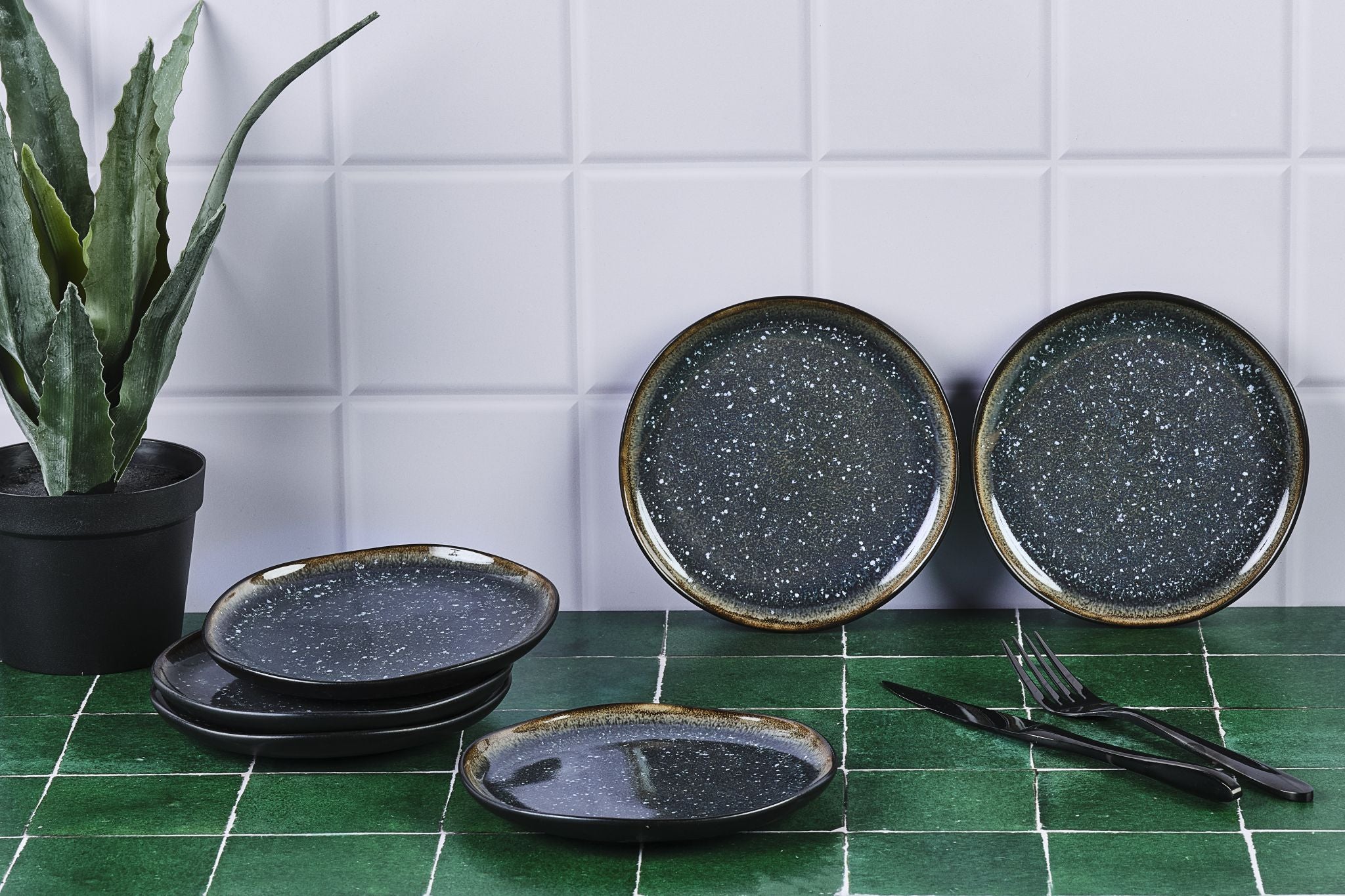 Teller-Set IRIS Ø16cm - 6 tlg. - Nachtblau