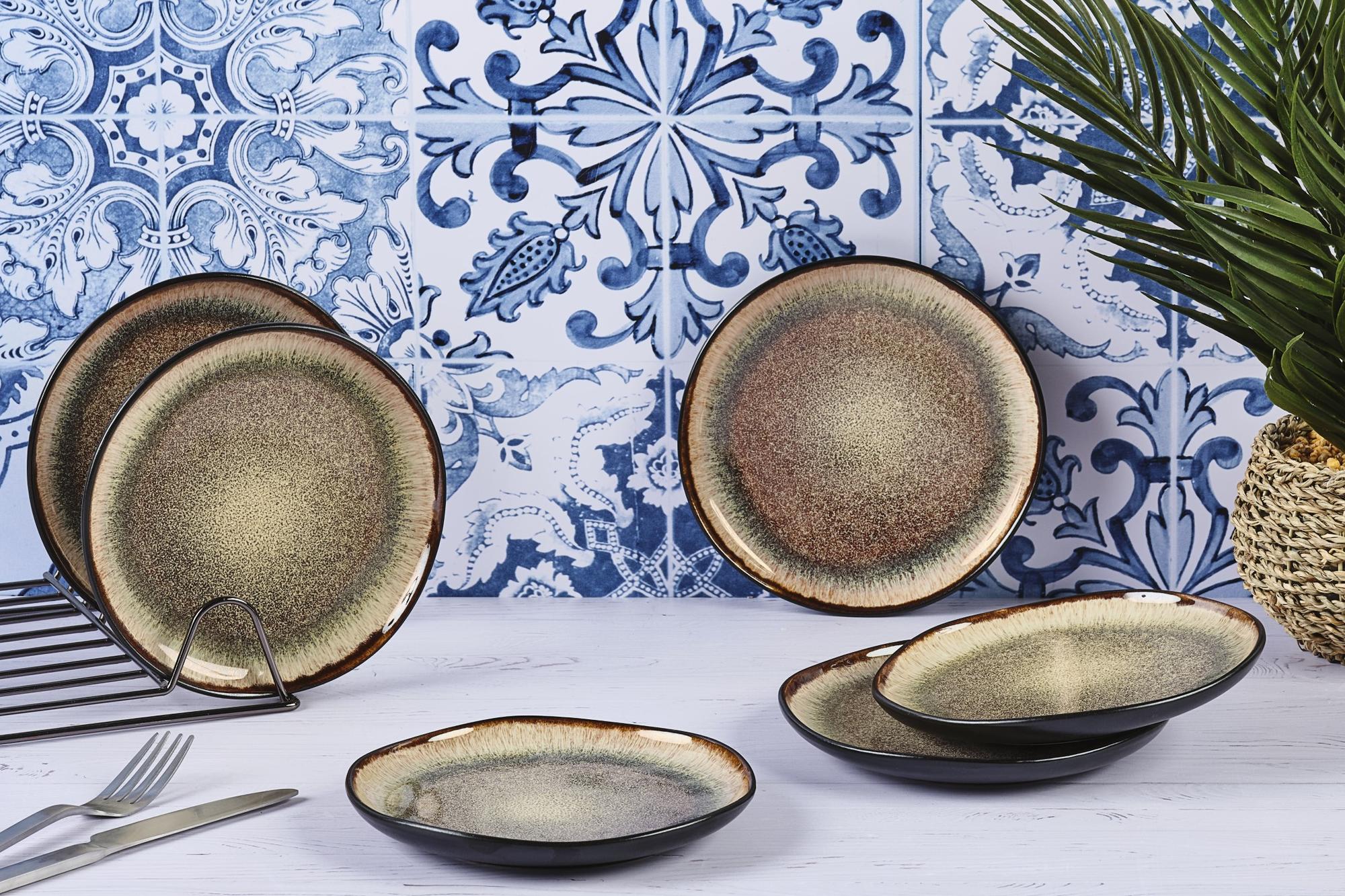 Piatto IRIS Ø16cm - 6 pezzi - Marrone selvaggio