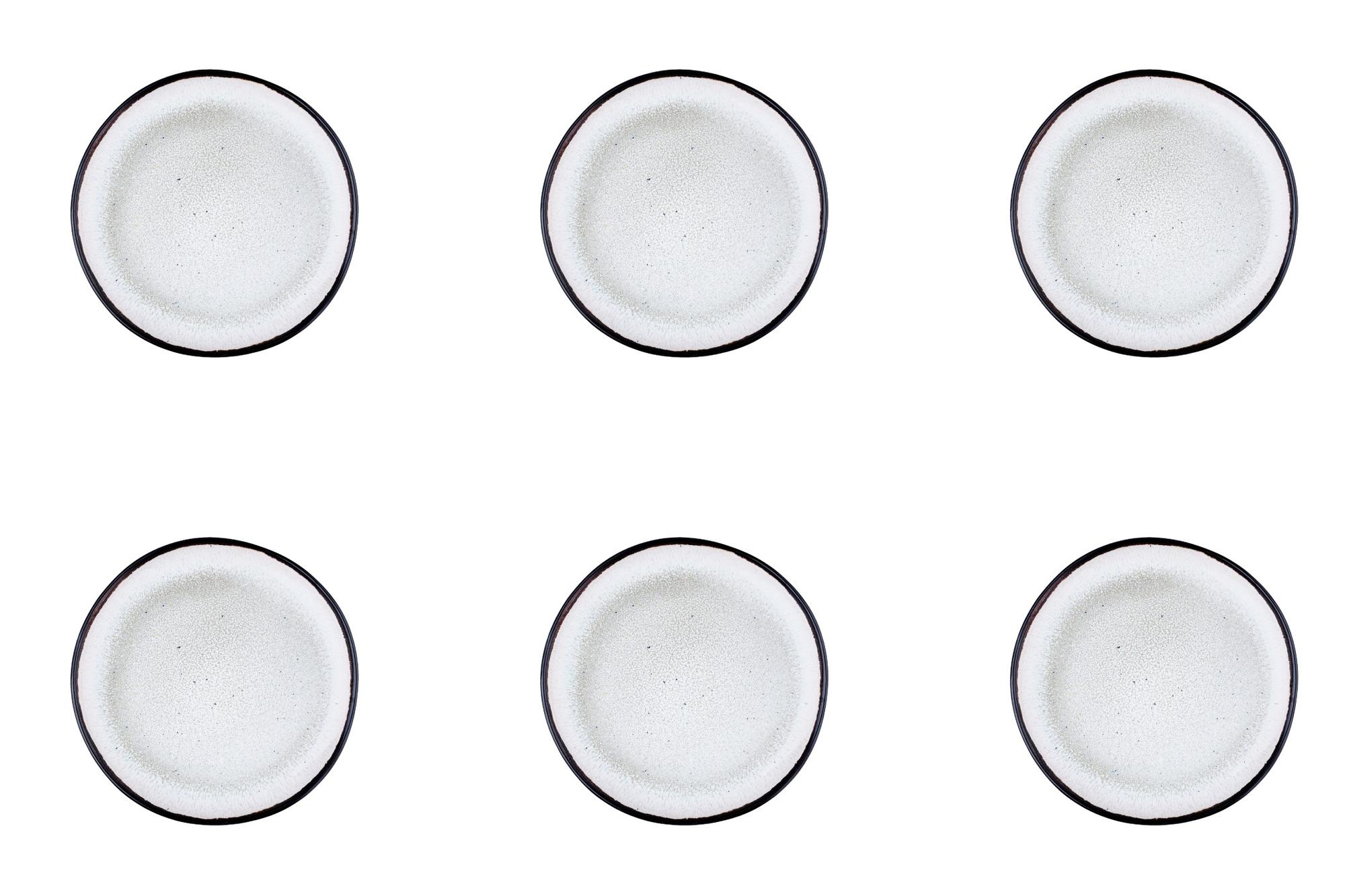 Teller-Set IRIS Ø16cm - 6 tlg. - Elfenbeinweiss