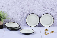 Teller-Set IRIS Ø16cm - 6 tlg. - Elfenbeinweiss