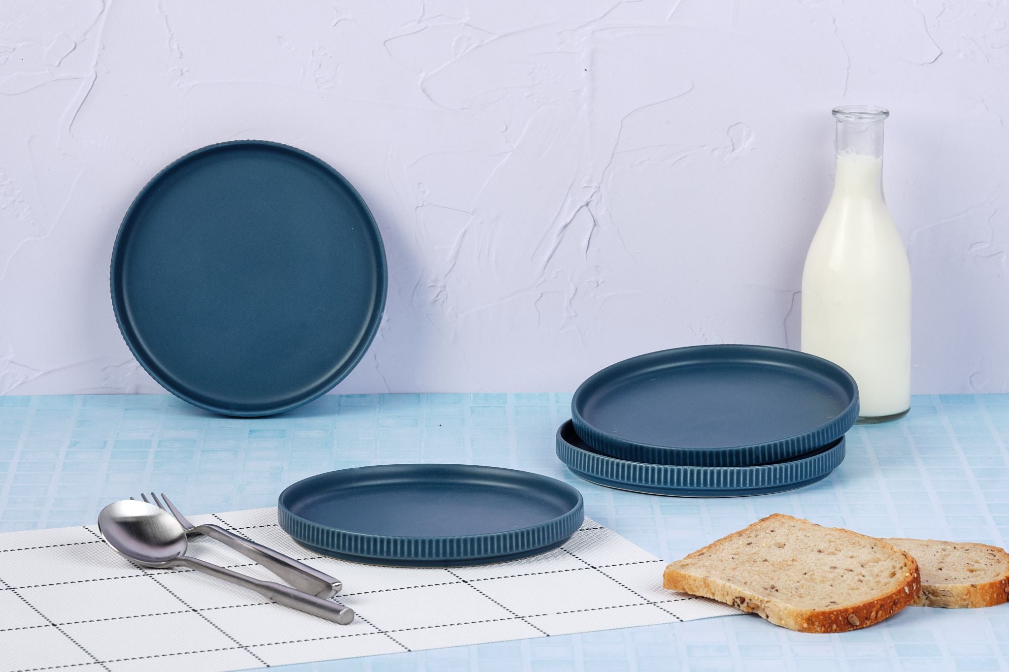 SCANDI plate Ø16.5cm - 4 pieces - Navy