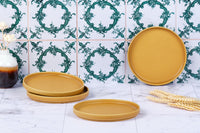 Teller-Set SCANDI Ø16,5cm - 4 tlg. - Ocker
