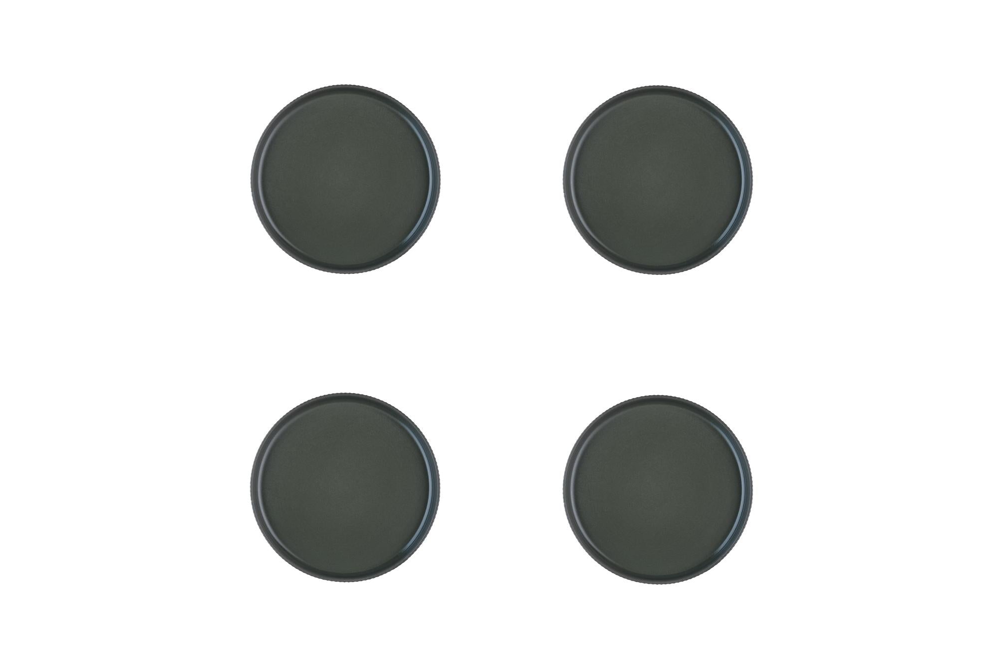 Teller-Set SCANDI Ø16,5cm - 4 tlg. - Oliv