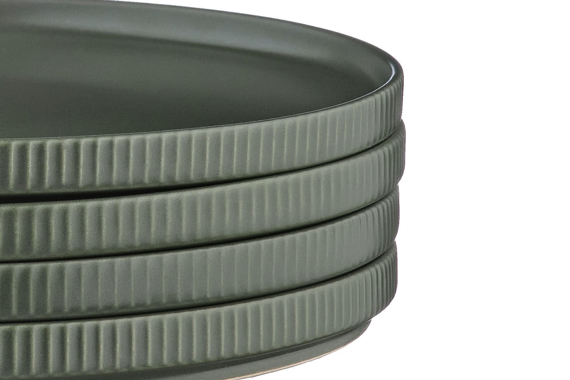 Teller-Set SCANDI Ø16,5cm - 4 tlg. - Oliv