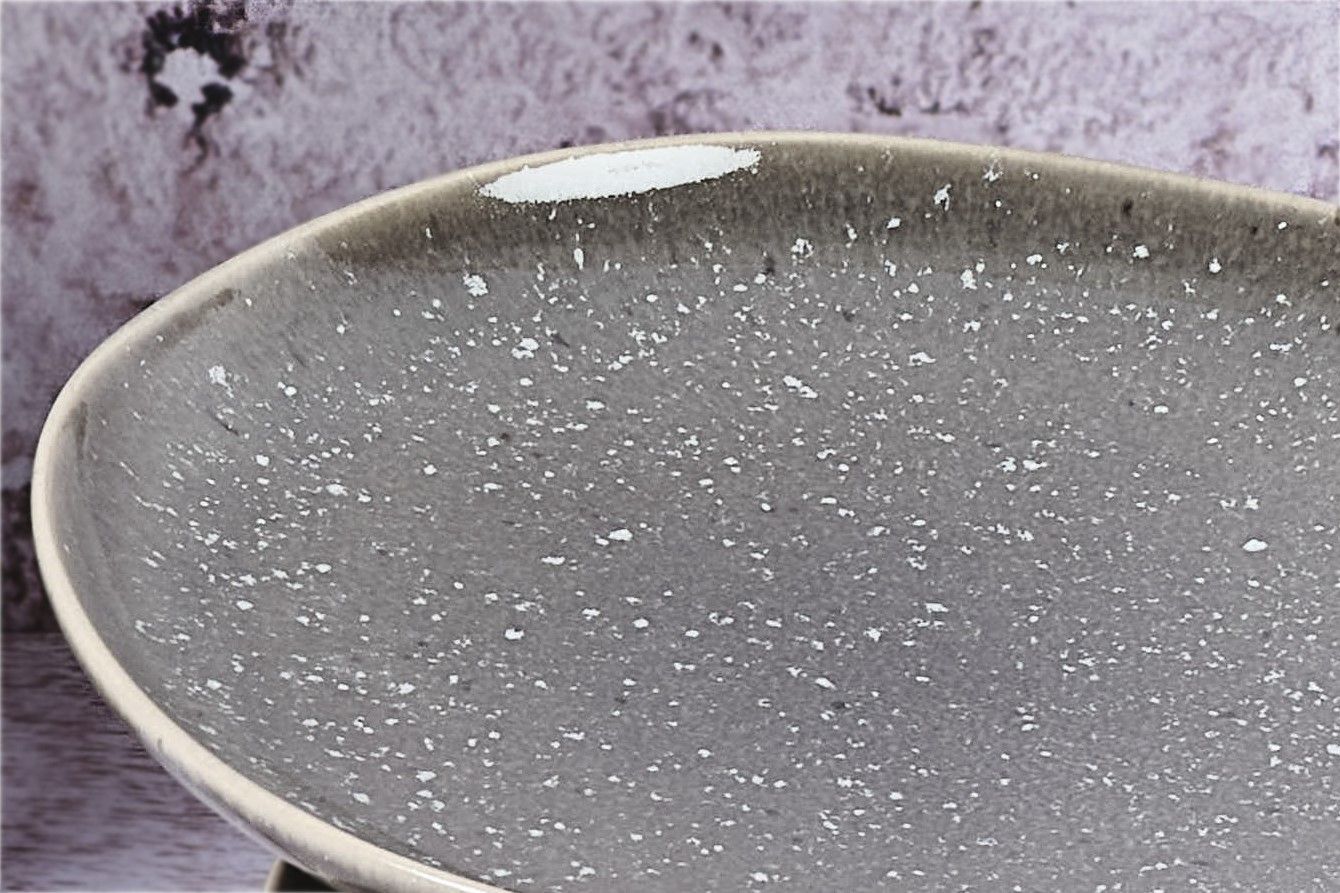 Plate STELLAR Ø18cm - 6 pieces - Concrete grey