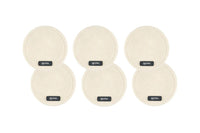 Round coaster - 6 pieces - Beige recycled felt
